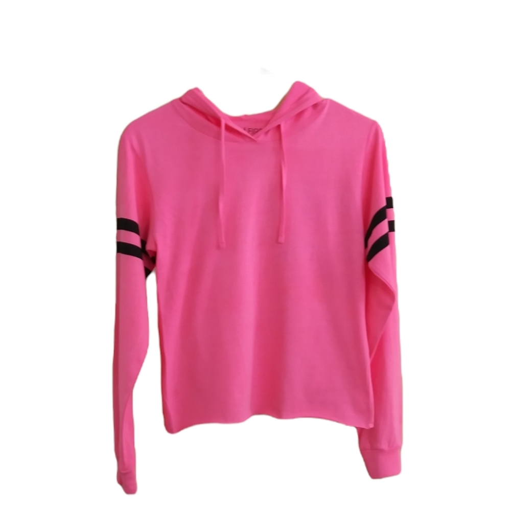 ON FIRE bright Pink crop top shirt
